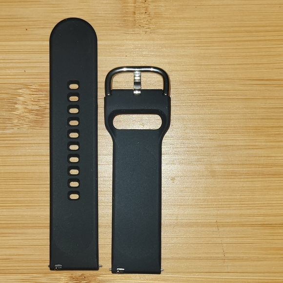 GEAK 3 Pack 20mm Silicone Watch Bands Small Black/Fuchsia/Sand Pink - Picture 2 of 7